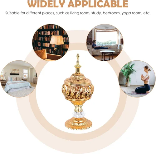 Vista 8 de 2 piezas delicado arte incensario soporte para relajación decoración del hogar y meditación Diseño único quemador de incienso para material compacto