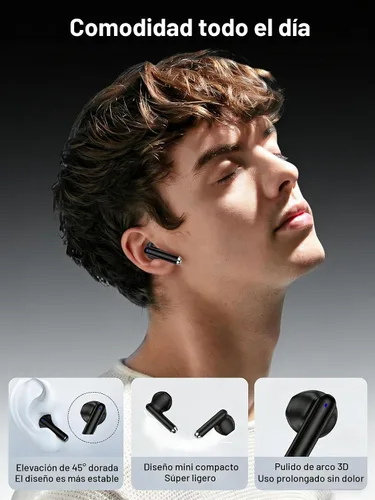 Vista 4 de Auriculares inalámbricos para Samsung Bud Samsung Galaxy S25 Ultra S24 A17, auriculares Bluetooth, auriculares sin cable para iPhone 17 16e 16 Pro