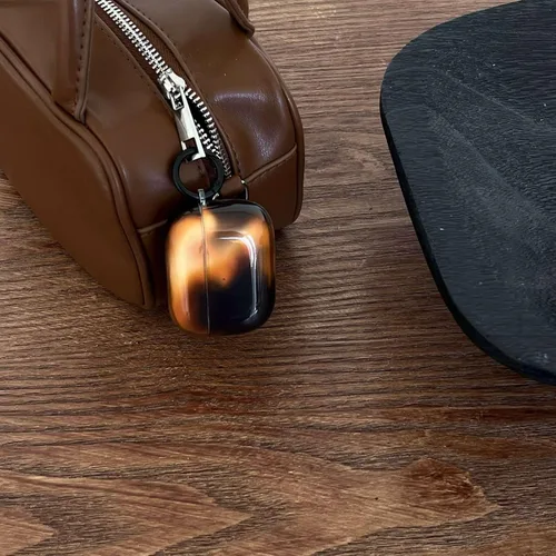 Vista 5 de Linda funda para AirPod 1/2 generación con cerradura, diseño de tortuga vintage con diseño de animal retro y elegante diseño de leopardo brillante