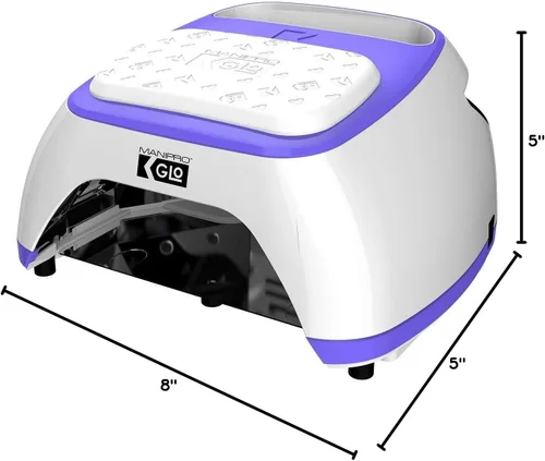 Vista 4 de KUPA Glo - Lámparas de uñas inalámbricas LED/UV, color blanco y morado