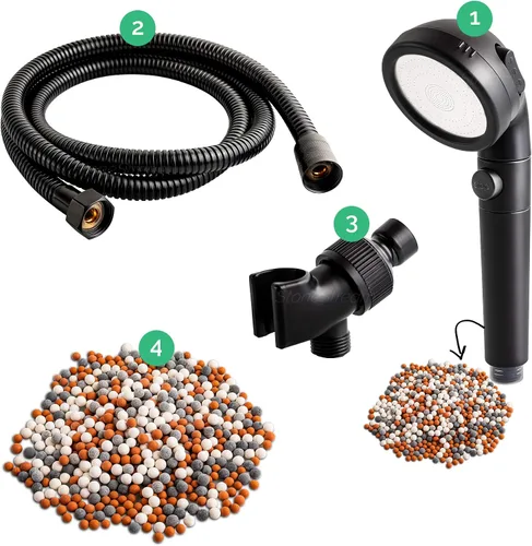 Vista 10 de Sistema de cabezal de ducha original StoneStream® EcoPower, filtro iónico similar al spa para suavizar el agua, aumentar la presión y ahorrar agua