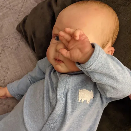 Vista 3 de iCradle Muñecas Reborn de vinilo de silicona realistas para niños pequeños, de vinilo de 23 pulgadas, juguetes realistas para bebés recién nacidos