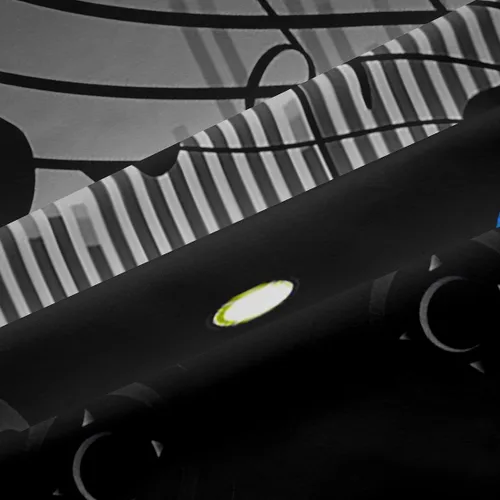 Vista 5 de Feelyou Cortinas de videojuegos negro y gris para niños, dormitorio, música, audífonos, notas, cortinas de ventana, para niños, adolescentes
