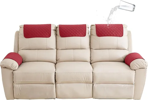 Vista 19 de XMAYODS Funda impermeable para sillón con reposabrazos, fundas antideslizantes para sofá y reposacabezas, fundas para respaldo, fundas para sillón