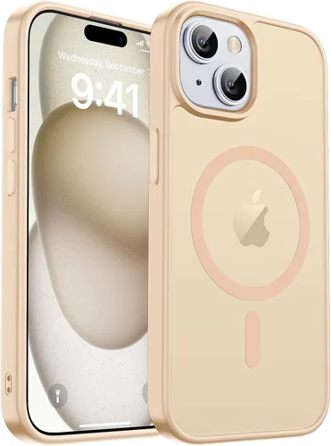 Vista 141 de zapica Funda magnética para iPhone Air, con protector de pantalla de vidrio templado, compatible con MagSafe, translúcida mate, a prueba de golpes