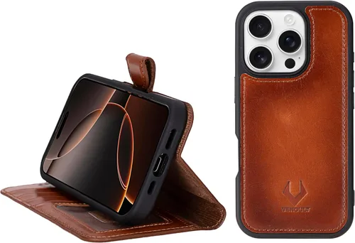 Vista 9 de Funda tipo cartera hecha a mano para iPhone 17 Pro MAX / 17 Pro, 17 Pro, 17 Air, 16 Pro, cartera de 4 tarjetas de cuero genuino, magnética