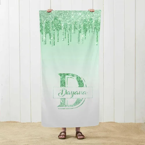 Vista 40 de MyPupSocks Toalla de playa personalizada – Toalla de piscina personalizada de piñas – Morado Personaliza con tu nombre