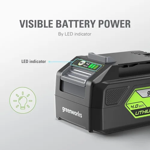 Vista 7 de Greenworks - Batería de iones de litio de 24 V y 4.0 Ah (batería original Greenworks/ compatible con 125+ herramientas)