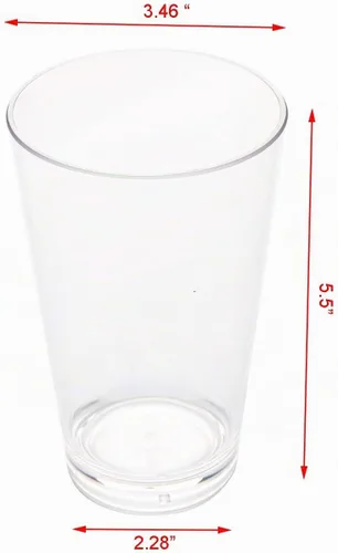 Vista 3 de AOYITE Vasos de plástico de 18 onzas para jugo de agua, aptos para lavavajillas, sin BPA, juego de 6 vasos de alta calidad