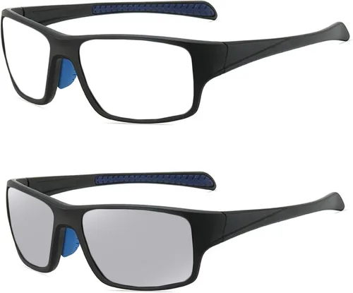 Vista 10 de Gafas de lectura de lente completa fotocromáticas envolventes para hombres cuadrados deportes transición lupa lectores gafas de sol UV400