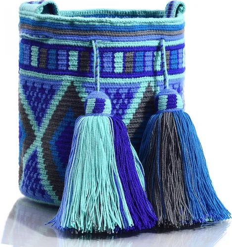 Vista 2 de WYOU Designer Collection, Handwoven Hobo Bucket Bag in Wayuu Crochet
