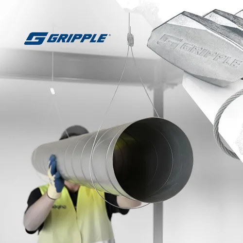 Vista 4 de Gripple - Perchas de bucle estándar Nº 1 Cable de suspensión estándar Percha con cierre para suspensión rápida Carga de trabajo segura de 25