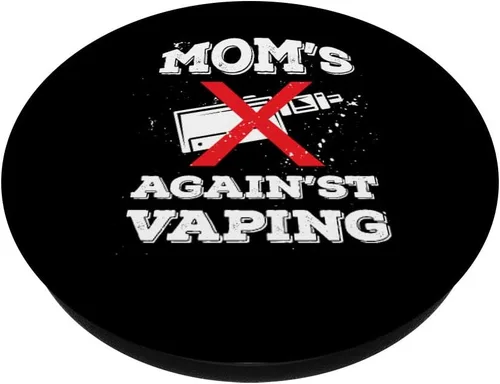 Vista 2 de Mom's Agains't Vaping - Agarre y soporte para teléfonos y tabletas, Negro