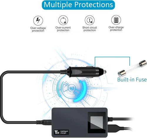 Vista 6 de Hanatora Cargador de batería LCD para DJI Mavic 3/Classic/Pro/Cine/Enterprise Drone, carga de 12 V (1 USB + 2 baterías) Accesorios de concentrador