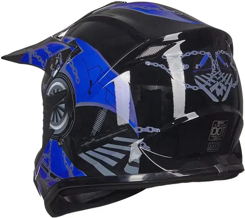 Vista 31 de ILM Casco de cara completa para motocicleta, motocross y cuatrimoto para niños y jóvenes, aprobado por el Departamento de Transporte de Estados