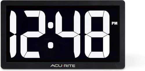 Vista 12 de AcuRite 75114M Reloj digital LED de 10 pulgadas con atenuación automática de brillo, blanco