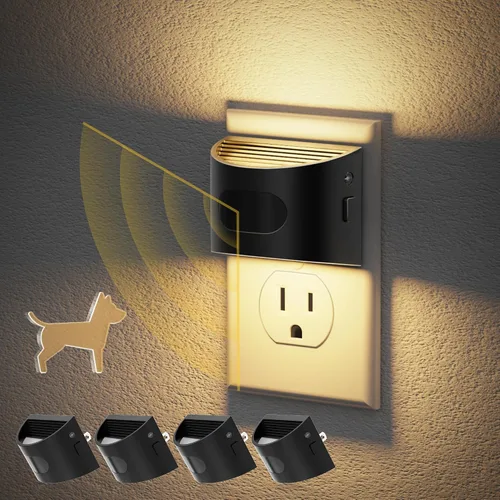 Vista 17 de JandCase Luz nocturna, luces nocturnas automáticas enchufables a la pared, paquete de 2 luces nocturnas modernas con sensor de luz automática, luz