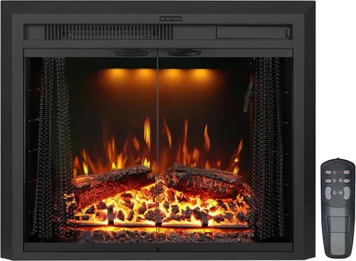 Vista 18 de Insertos de chimenea eléctrica de 23.6", brillo ajustable, termostato y temporizador, protección contra sobrecalentamiento, 750/1500W