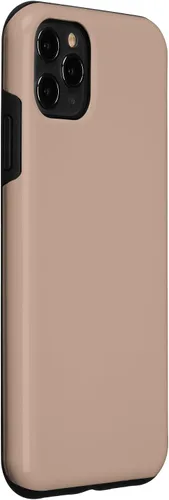 Vista 3 de iPhone 11 Pro Max Pastel Nude Beige Mate Simple Marrón Color Art Case