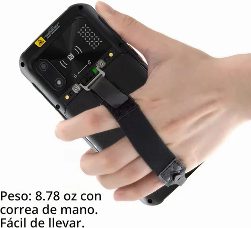 Vista 5 de Android 11 escáner de código de barras portátil portátil, escáner PDA de 5.5 pulgadas, con captura de datos de código de barras 1D 2D Honeywell