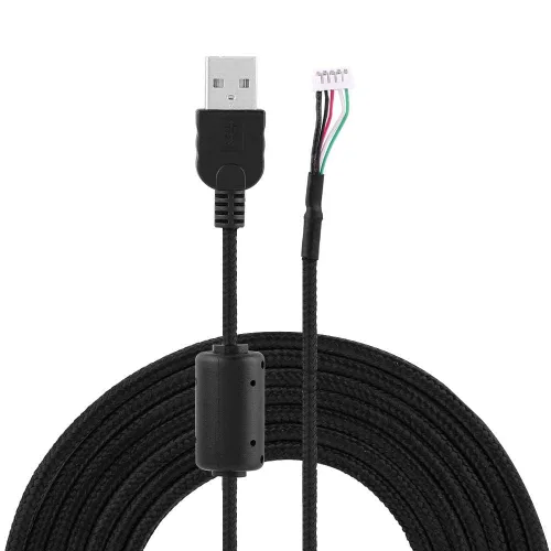 Vista 5 de Cable USB para ratón, cable de ratón, línea de repuesto para Logitech G500 G5, piezas de repuesto de repuesto para Logitech G500 G5, 6.6 ft