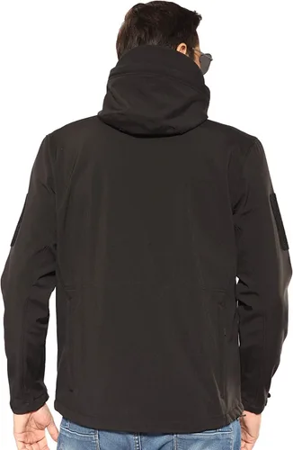 Vista 4 de ANTARCTICA Chaqueta táctica militar con capucha suave impermeable para hombre