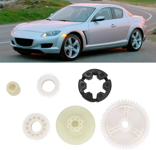 Vista 7 de Motor Gear 6 piezas de engranaje motor de ventana de coche Duty 5 2006-2010 para Mazda 3 Sport 2009 3 2008-2009