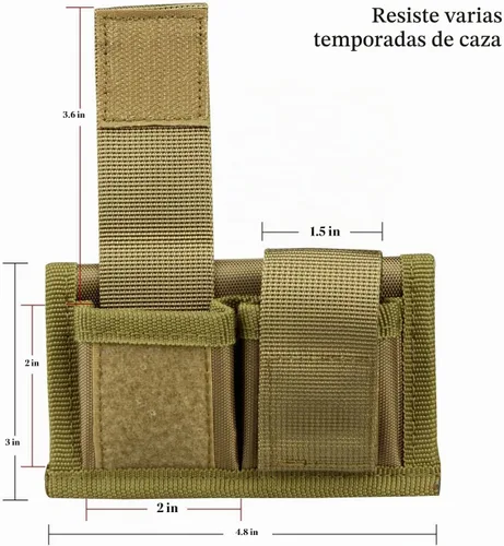 Vista 6 de Kosibate Estuche para Cinturón Speedloader de Nylon Táctico, Doble Cargador de Cinturón de Ajuste Universal .357 .44 La mayoría de .38 a .45 Colt