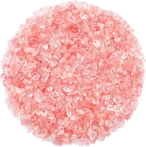 Vista 20 de ZHIYUXI Relleno de florero de fluorita de cristal, 0.22 libras, chips curativos pulidos para decoración, grava para pecera, plantas suculentas