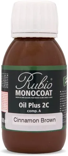 Vista 52 de Rubio Monocoat Muestra de Tinte y Acabado para Madera - Niebla 5% Aceite Plus Parte A Aceite de linaza para madera de secado rápido y ecológico