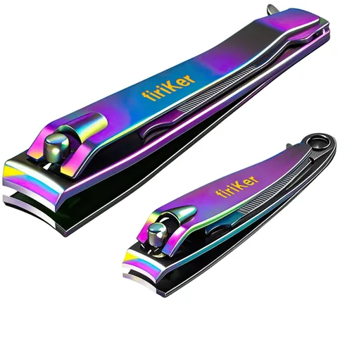 Vista 8 de firiKer Juego de cortaúñas, cortaúñas de acero inoxidable mate negro resistente con lima de uñas, cortadores de uñas y uñas de los pies