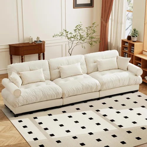 Vista 40 de SoarFlash Moderno sofá reclinable de terciopelo para sala de estar, sofá biplaza para apartamento, sofá de almacenamiento con marco de madera Azul