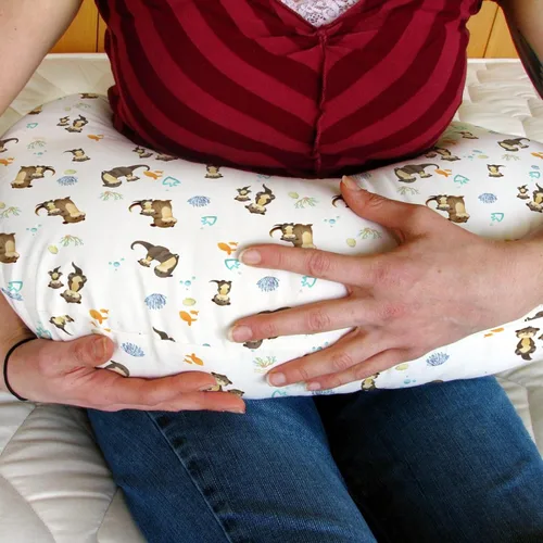 Vista 3 de Lindas fundas de almohada de lactancia para niños y niñas, nutrias marinas, peces, conchas, conchas, funda de almohada para lactancia materna