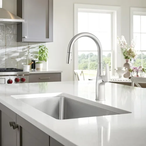 Vista 2 de BLANCO, Fregadero de cocina FORMERA de acero inoxidable 442763 con un solo tazón, 33 x 18 pulgadas