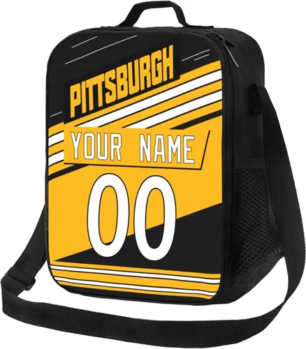 Vista 9 de KREDE Mochila Pittsburgh - Bolsas personalizadas para hombres y mujeres, Negro 01