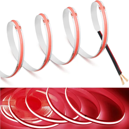 Vista 17 de MDee】Tira de luces LED COB de 3000K blanco cálido 1.64 pies/0.5m 5V cinta de luces LED flexibles CRI 90+ 800LM/m 320LEDs/m para decoración