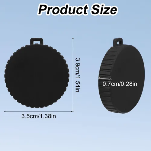 Vista 2 de 2 tapas de lente para Osmo Action 4 y Action 3, protector de lente negro flexible accesorios de protección compatibles con Osmo Action, evita