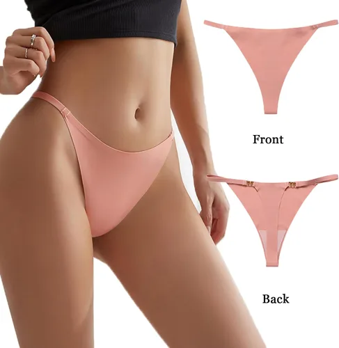 Vista 2 de Banamic Tangas sin costuras para mujer, tanga, ropa interior invisible, bragas para mujer