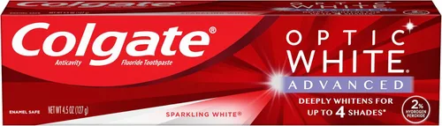 Vista 7 de Colgate Optic White Advanced - Pasta dental de peróxido de hidrógeno, pasta dental blanqueadora dental, fórmula de peróxido de hidrógeno segura