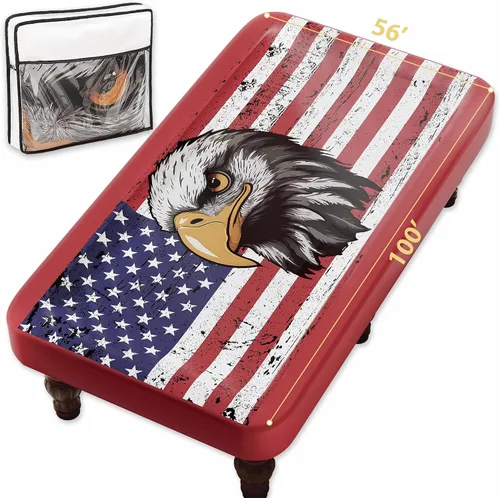 Vista 11 de Funda para mesa de billar de 7 pies con cepillo para mesa de billar, fundas de cuero impermeable para exteriores, para proteger la mesa de billar