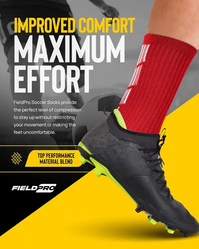 Vista 5 de FieldPro 3 y 5 pares de calcetines de agarre de fútbol para adultos y jóvenes, 5 colores, calcetines de agarre para hombre Calcetines de fútbol