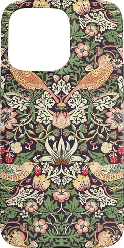 Vista 31 de Funda con diseño Art Nouveau para iPhone 16, diseño de ladrón de fresas William Morris