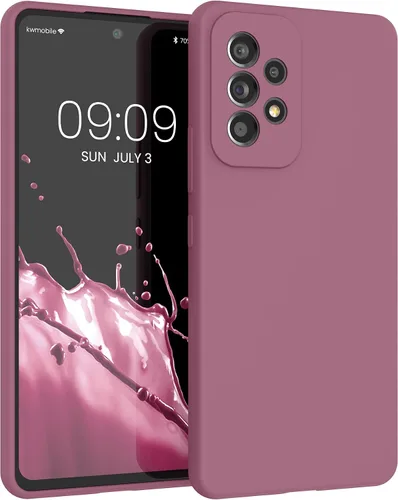 Vista 89 de kwmobile Funda Compatible con Samsung Galaxy A14 5G - Funda de teléfono de TPU y silicona con acabado suave - Verde Lima