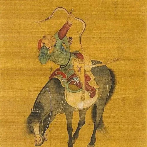Vista 8 de AF - Arco recurvo con arco, arco de caballo laminado tradicional para tiro con arco montado y tiro de precisión, arco largo Yuan de Mongolia, mano