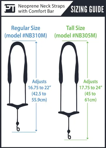 Vista 7 de Protec Correa para el cuello de saxofón de neopreno de 24 pulgadas con barra de confort - negro (modelo NB305M), alta