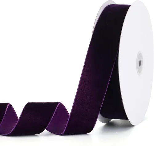 Vista 85 de Cinta de terciopelo negro de 1-1/2 pulgadas x 20 yardas, ideal para envolver regalos, hacer lazos para el pelo, coronas, decoración de boda y fiesta