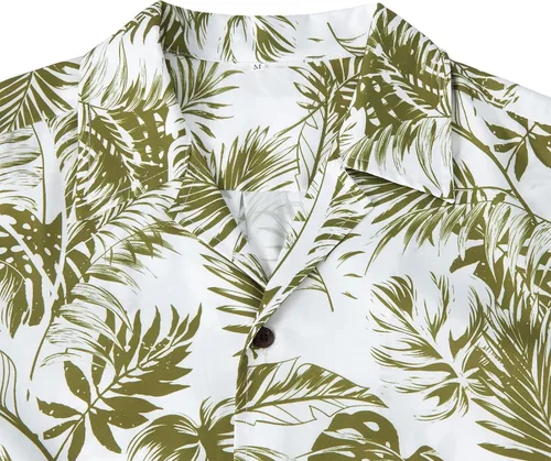 Vista 5 de Summer Vacation Shirt Beach Tropical Hawaiian Shirt for Men Short Sleeve Button Down Aloha Shirt