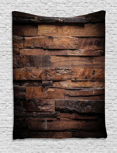 Vista 138 de Ambesonne Tapiz verde, fases lunares alrededor de un árbol de la vida, impresión de diseño bohemio de astrología nocturna, decoración de tela