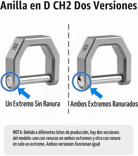 Vista 7 de MecArmy - Organizador de llaves de titanio CH2 con anillo en D, llavero seguro en forma de D para llaveros de automóvil y equipo EDC, alternativa