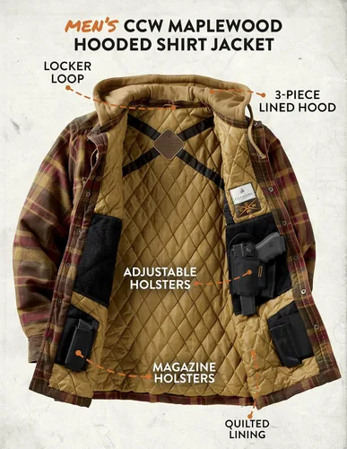 Vista 6 de Legendary Whitetails Maplewood - Chaqueta tipo camisa con capucha para hombre